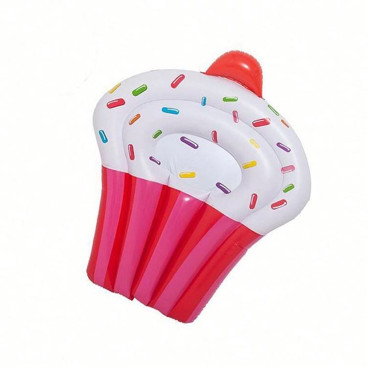 Summer Holiday PVC Inflatable Cupcake Pool Float and air mattress