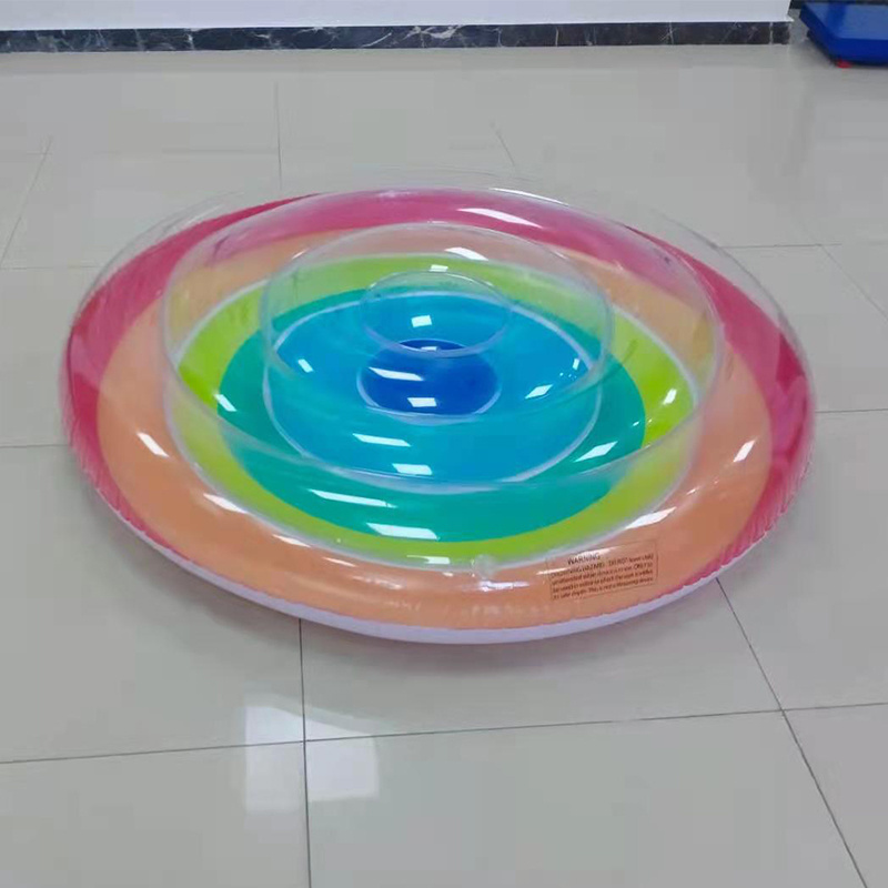 Rainbow Pool Float Inflatable Swimming Pool Inflatables Ride Lounge