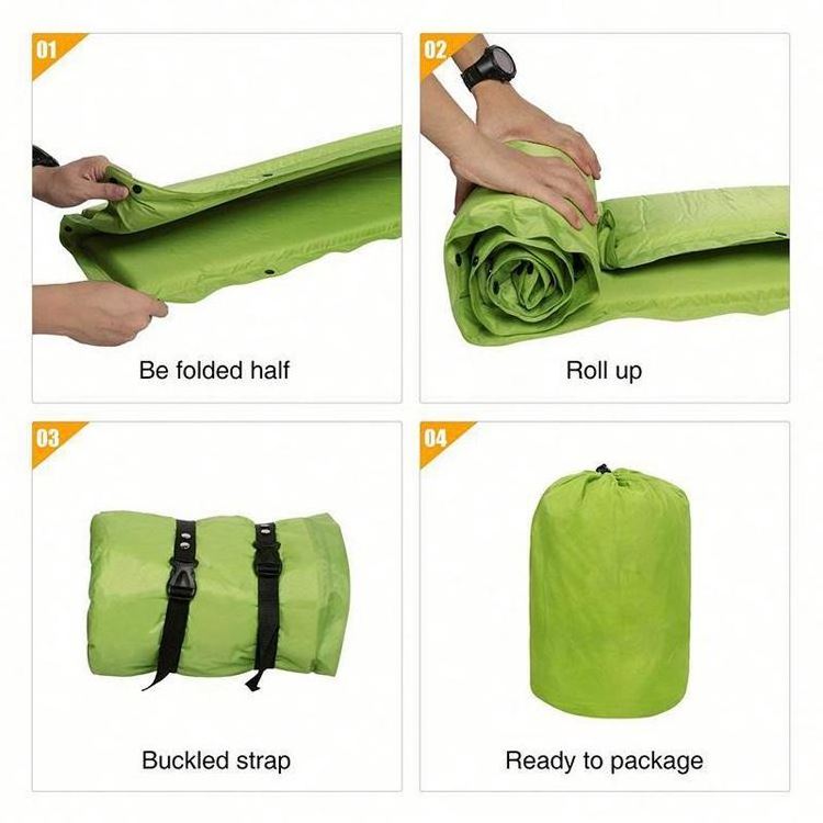 small volume  camping Self Inflating Foam Sleeping Pad With Pillow