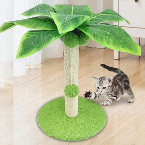 Sisal Cat Scratcher Kitten Scratching Post Wood Cute Hot Sale 15 Inch Popular Cat Tower Tree Things for 3 Cats Customized Color