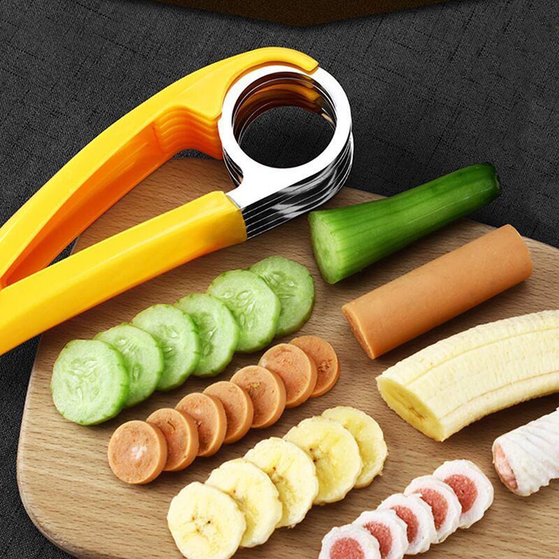 Banana Slicer Stainless Steel Cutter For Vegetable Fruit Cucumber Hotdog Cutter