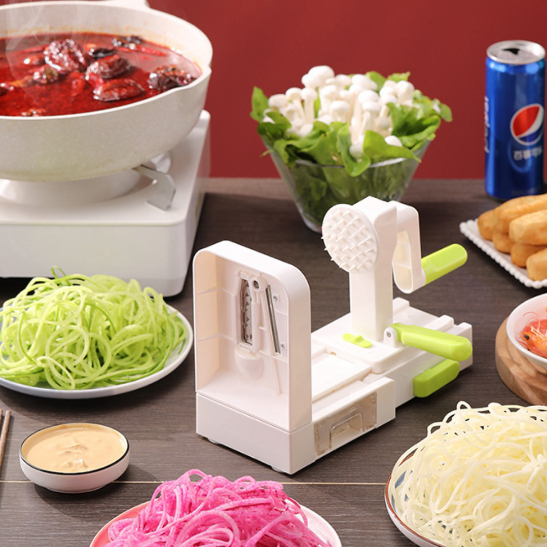 Vegetable Fruit Slicer 4 Blade Vegetable potato Spiralizer Handheld carrot cucumber Spiral Cutter