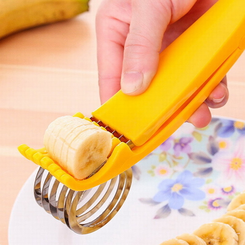 Banana Slicer Stainless Steel Cutter For Vegetable Fruit Cucumber Hotdog Cutter