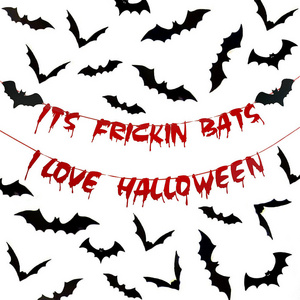 Halloween Party Wall Decorations Halloween Props Pumpkin bat Banner