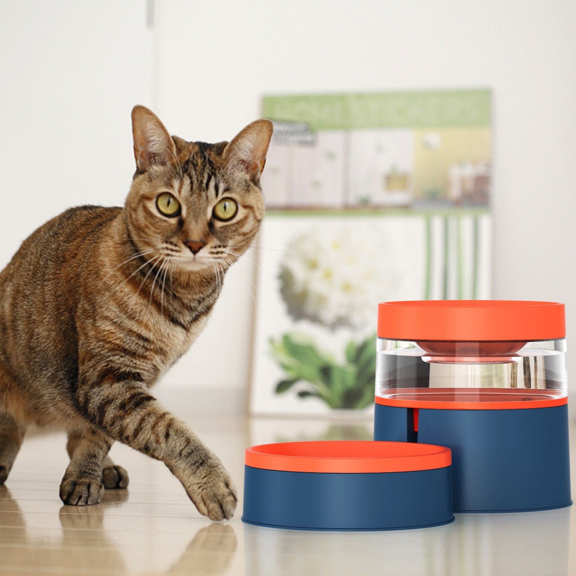 Plastic Pet Drinking Fountain Automatic Dog Cat Feeder Drinking Bowl For Dog Cat Pet Water Drinking Fountain Food Feeder