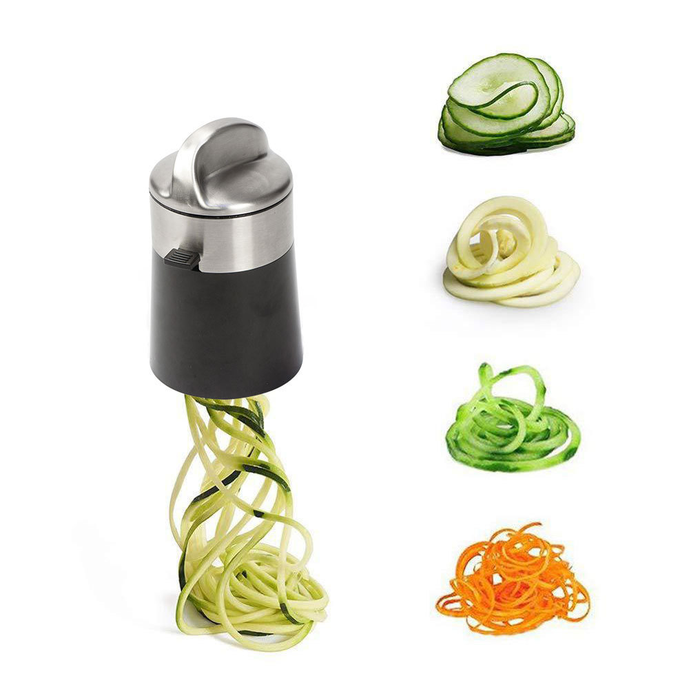 New Design Multifunctional Eco Friendly Plastic Manual Vegetable Fruit Spiral Slicer Cutter Carrot Potato Piece Grater