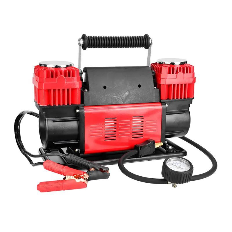 Heavy Duty 12V 24V Double Cylinders 300L 200PSI Tire inflator with American Plugs Air Compressor for Car Truck SUV ATV Bus