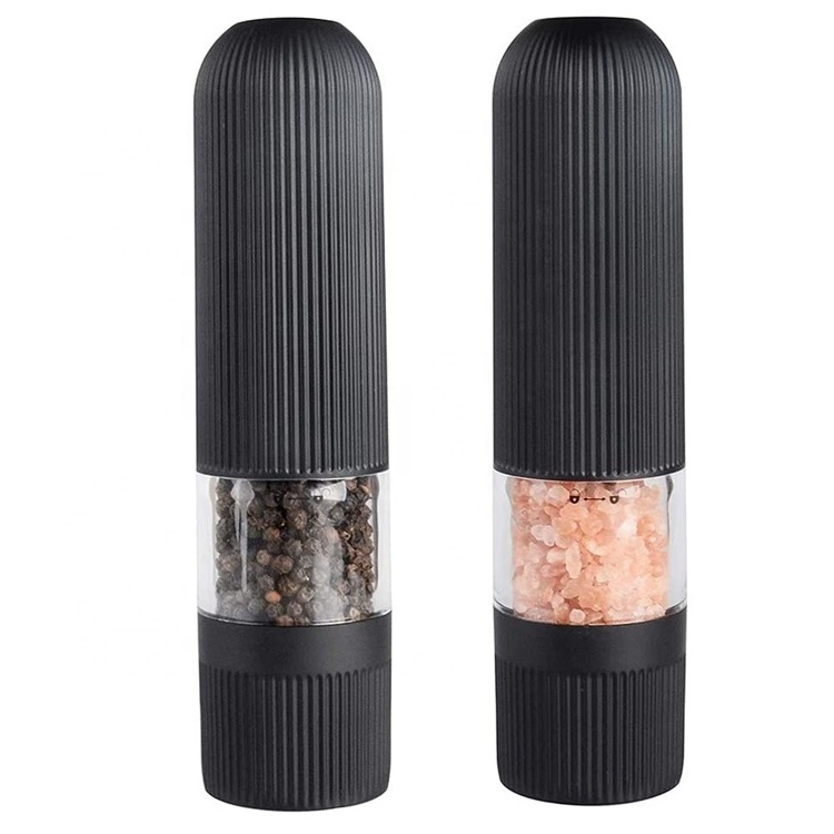 2022 Automatic One Handed Operation Battery Operated Electric Kitchen Salt And Pepper Grinder with Light