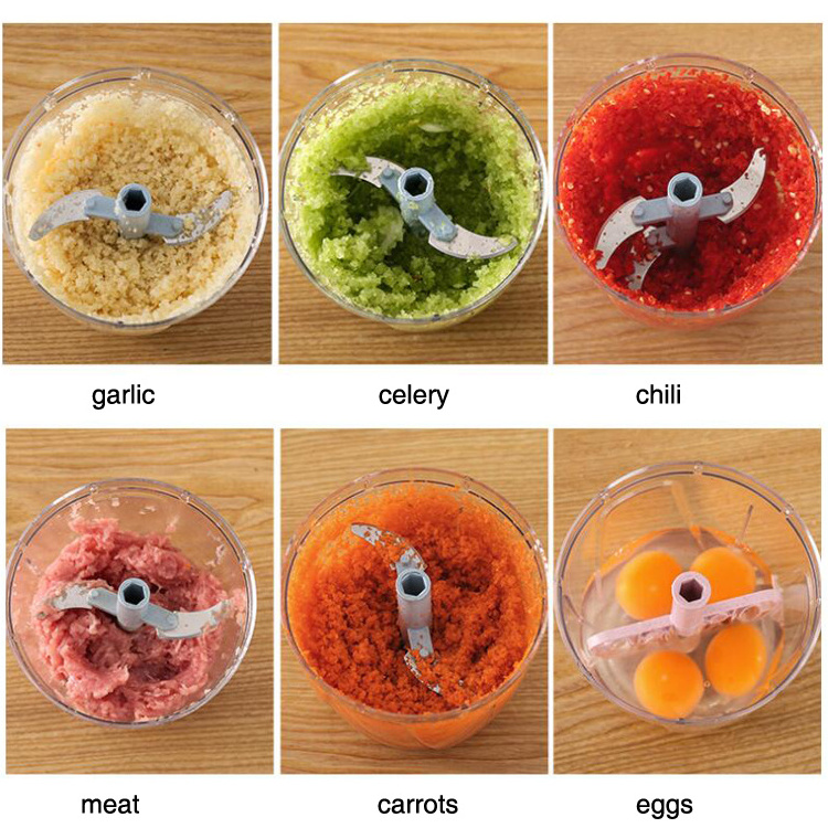 Read to Ship Amazon Hot Sale Kitchen Gadgets Manual Food Chopper Hand-Powered Vegetable Chopper