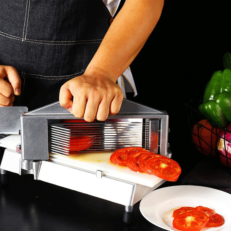 Stainless Steel Mechanical Tomato Slicer Blades Hand Operated Vegetable Chopper Fruits Vegetables Metal Blades