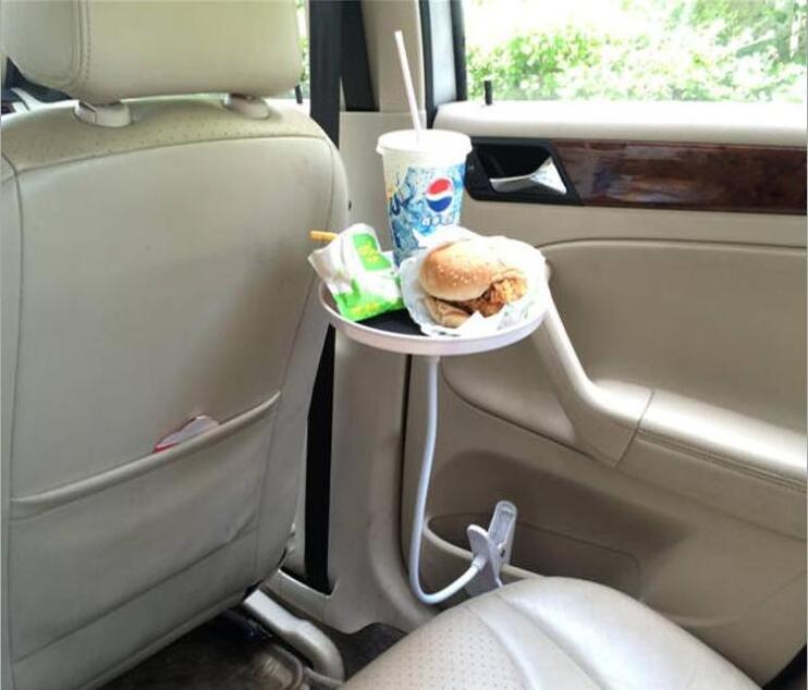 Automobile Plastic Folding Car Swivel Food Snacks Cup Holder Truck Food Tray Car Tray