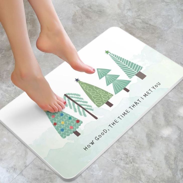 Diatom Mud Floor Mat Anti Slip Absorb Diatomite Earth Bath Mat