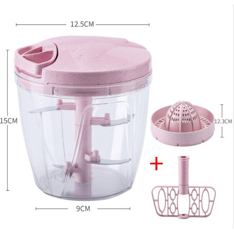 Read to Ship Amazon Hot Sale Kitchen Gadgets Manual Food Chopper Hand-Powered Vegetable Chopper