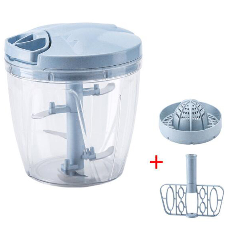 Read to Ship Amazon Hot Sale Kitchen Gadgets Manual Food Chopper Hand-Powered Vegetable Chopper