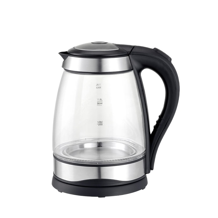 1.8l 1800w electric kettle glass 360 blue led Commercial Prices Ss Water Boiler Electric Tea Kettle