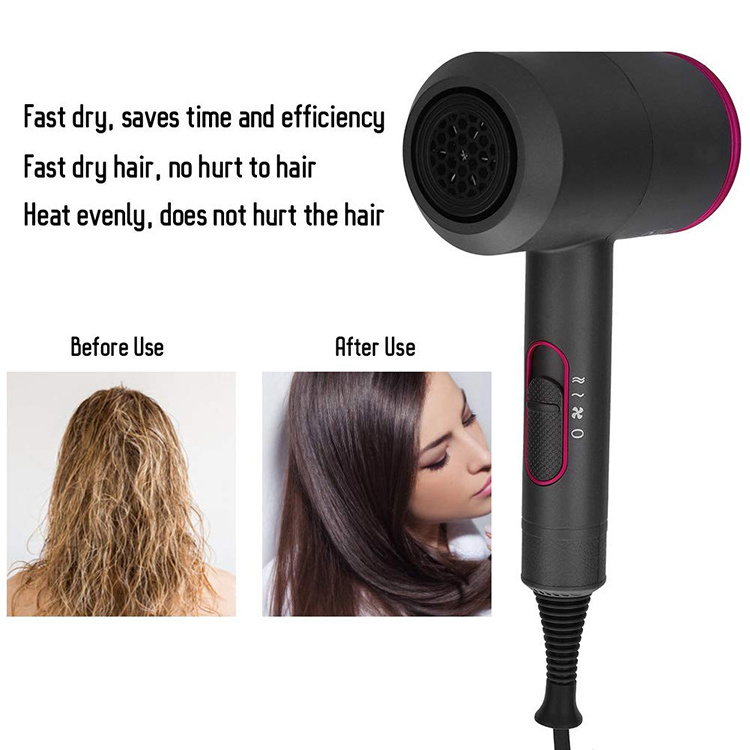 Professional Salon Rechargeable Hair Dryer 1300w High Power Hot And Cold Adjustment Air Hair Dryer