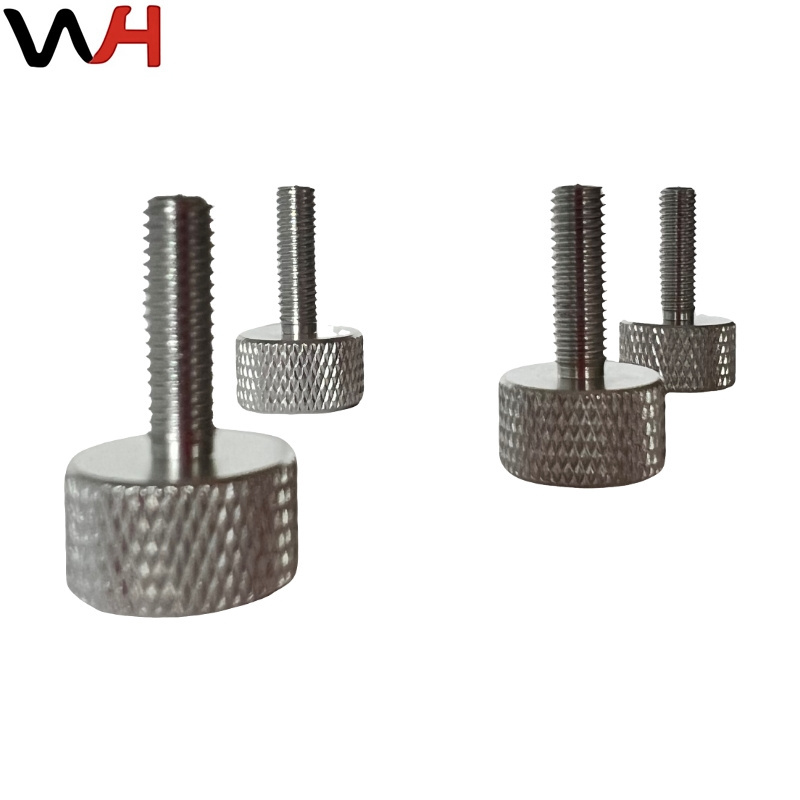 Custom fasteners manufacturers full thread aluminum screw threaded rods bolts and nuts  knurled screw