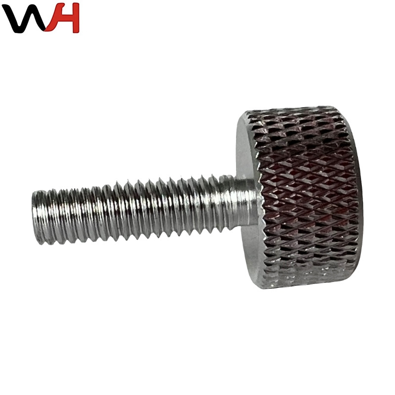 Custom fasteners manufacturers full thread aluminum screw threaded rods bolts and nuts  knurled screw