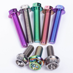 Custom Gr5M8 titanium alloy bolt set M6 M5M10 bolts Titanium Alloy hexagonal Torx flange head screws