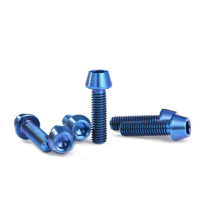 OEM ODM Wholesale Colorful Bicycle Riser Hexagonal Cone Head Screws Washers Titanium Bolts Made Steel Stainless Steel Brass