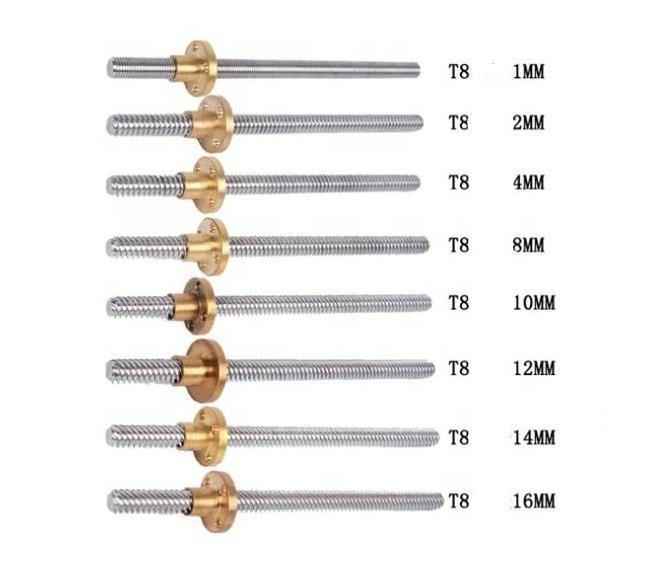 Custom cnc machining high quality Stainless Steel lead screw large trapezoidal threaded rod