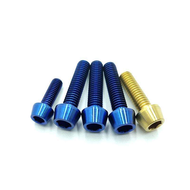 OEM ODM Wholesale Colorful Bicycle Riser Hexagonal Cone Head Screws Washers Titanium Bolts Made Steel Stainless Steel Brass