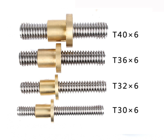 Custom cnc machining high quality Stainless Steel lead screw large trapezoidal threaded rod