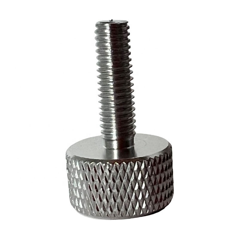 Custom fasteners manufacturers full thread aluminum screw threaded rods bolts and nuts  knurled screw