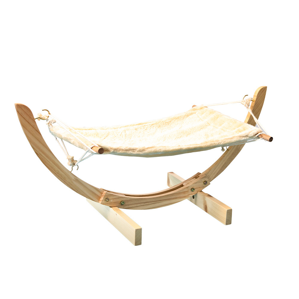 Wooden Polyester Pet Furniture Cat Swing Bed Cat Hammock Bed Soft pet carrier