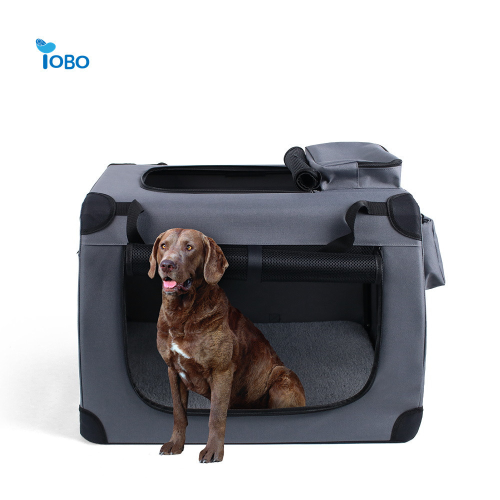 YOBO 3 Door Indoor & Outdoor Dog Travel Kennel  Foldable Soft Dog Crate Dog Travel Crate bag carrier