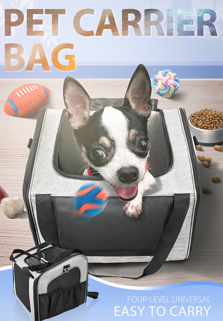 TSA Airline Approved Carrier Soft Sided Collapsible Travel Puppy pet dog cat car seat Carrier