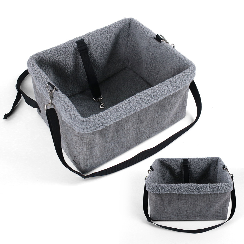 Cat Dog Travel Bag Carrier Armrest Puppy Safety Booster Seat Elevated Dog Car Seat Pet Console Booster Seat