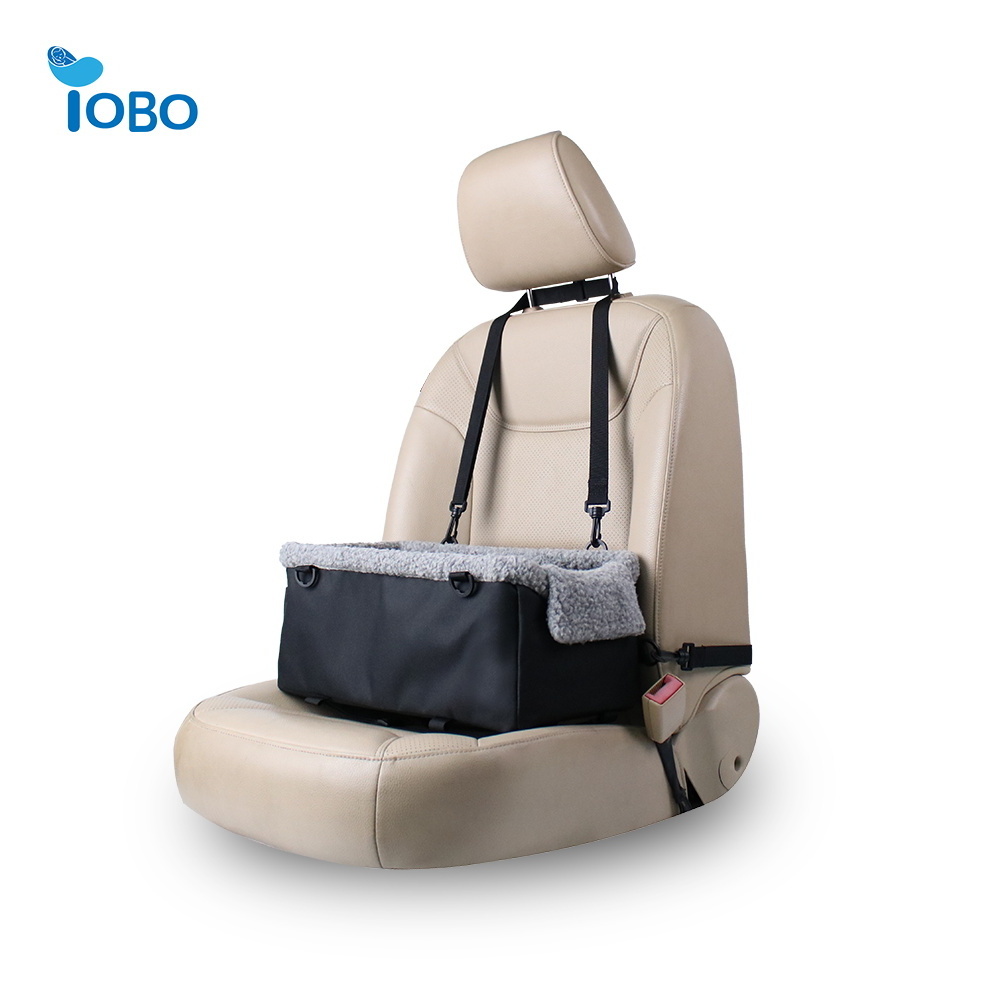 YOBO Customize Pet Portable Travel Small Dog Car Booster Armrest Middle Center Console bed Seat with Belt