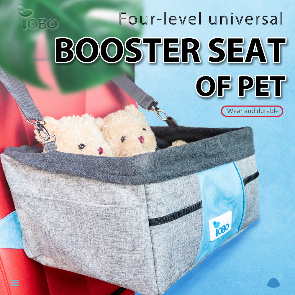 Pet Double-Layer Oxford Dog Car Seats Upgrade Dog Booster Seat with Metal Frame Construction