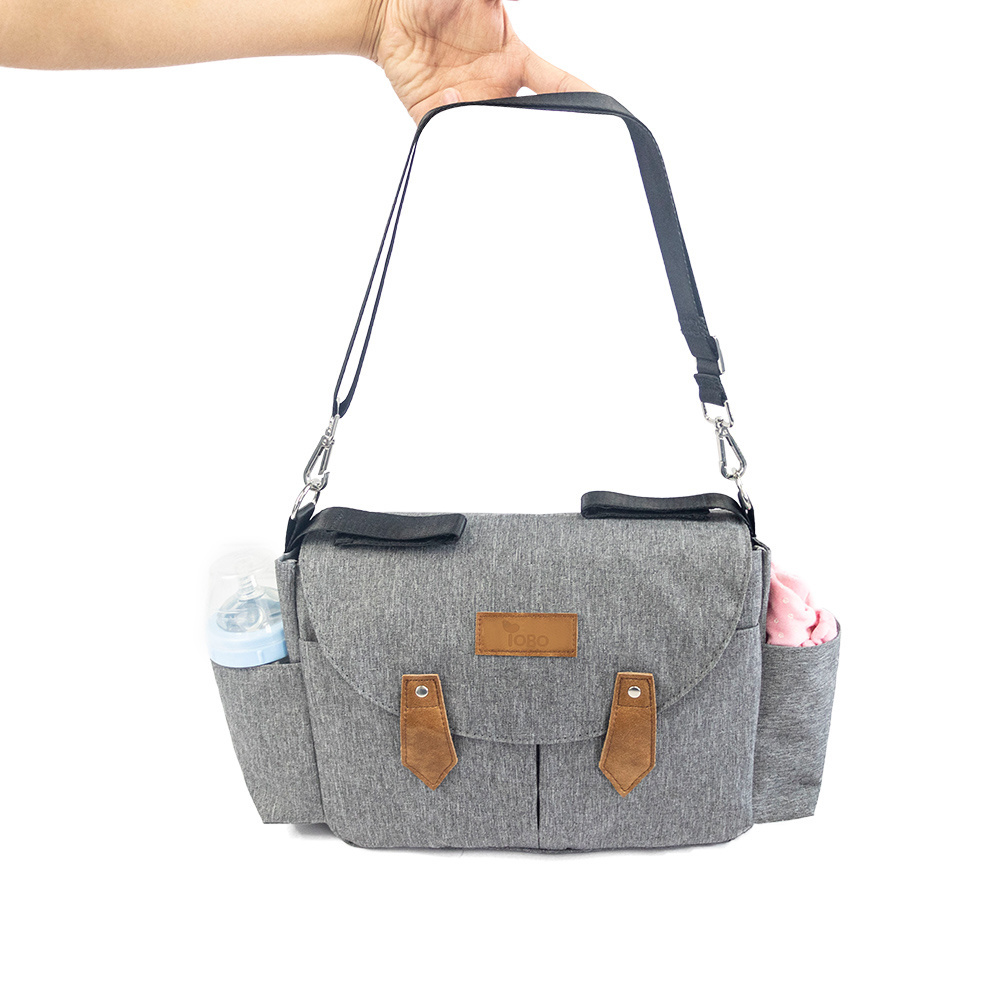 Oxford Large Capacity travel storage bag baby stroller organizer with Hanging cup holder