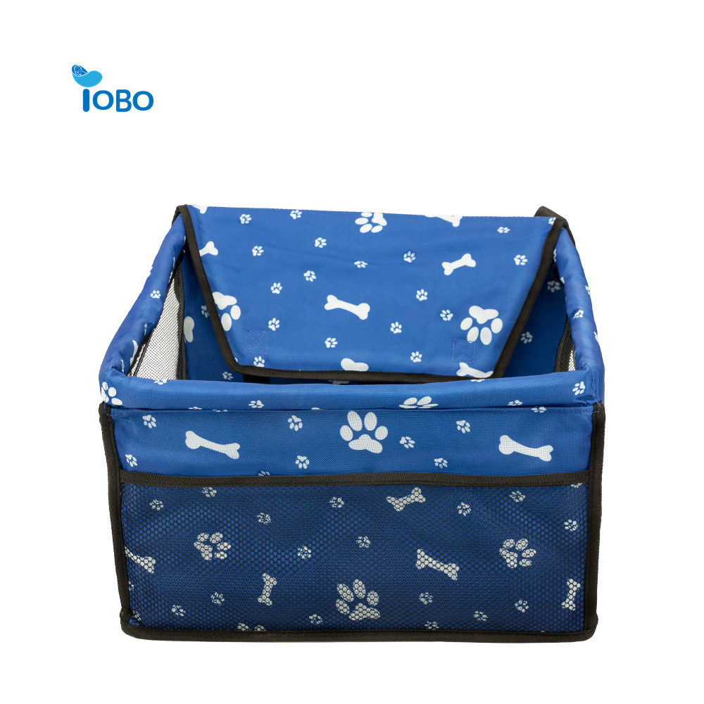 PET Anti-Slip Elevated Sturdy Washable Removable Cover Dog Booster Seats with Storage Pocket