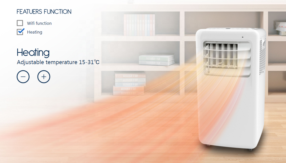 9000BTU Cooling /Heating Air Conditioner Factory Price Smart  Home Use Appliance Mobile Portable Air Conditioner With Timer