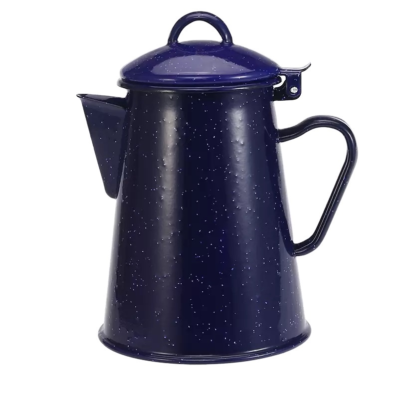 0.8L 1.2L 1.8L 2.4L Speckled Marble Blue Teapot Kettle flame Coffee pot enamel Arab-style induction cooker teapot ancient style