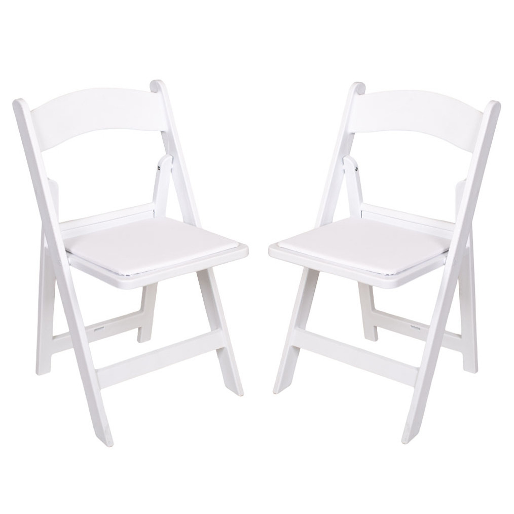 Wholesale Stackable Garden Wedding Banquet Restaurant Hotel Padded Plastic White Resin Folding Chair For Event