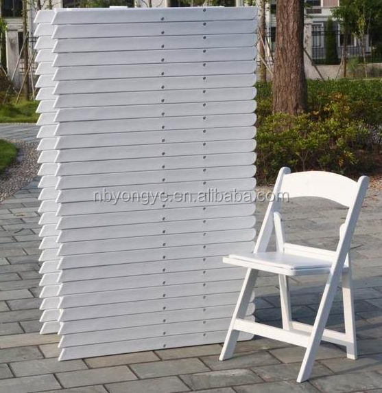 Hot sell Garden resin white folding chair with factory direct price