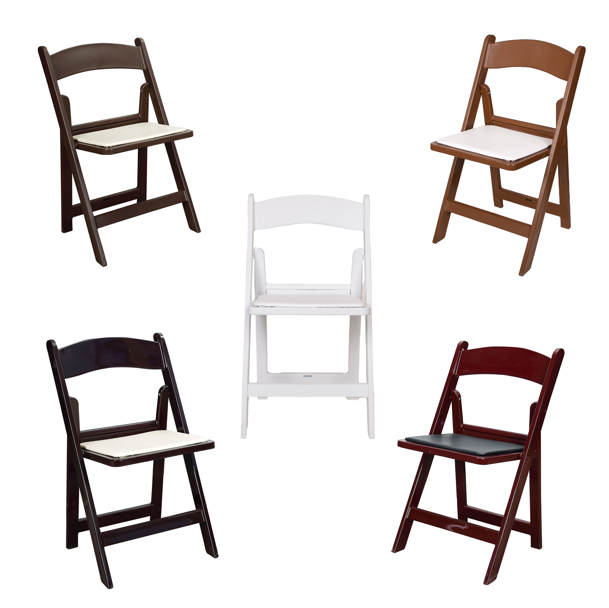 Wholesale Wedding Party Wimbledon Banquet Foldable Outdoor Furniture Garden Chair Plastic Resin White Folding chairs For Events