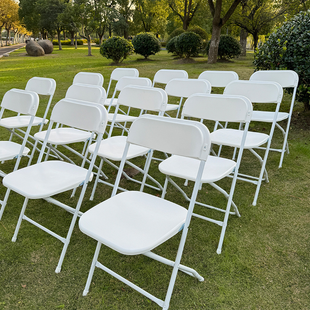 white folding chairs wholesale Steel and plastic folding chairs are suitable for lawn weddings party rentals birthday garden