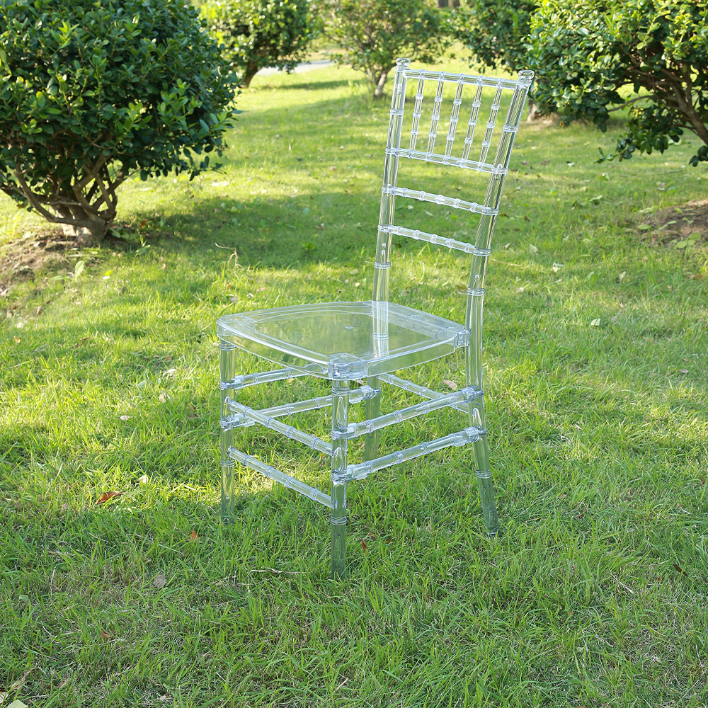 Wholesale Modern Stackable Banquet Events Tiffany Crystal Clear Transparent Acrylic Wedding Chiavari Chair for hotel