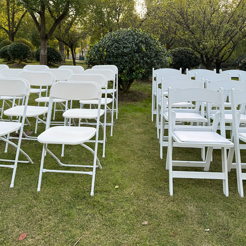 white folding chairs wholesale Steel and plastic folding chairs are suitable for lawn weddings party rentals birthday garden