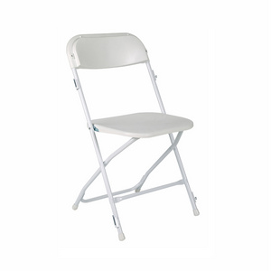 10-Pack Commercial White Plastic Folding Chairs for Indoor and Outdoor Events Banquet Wedding Party Chairs