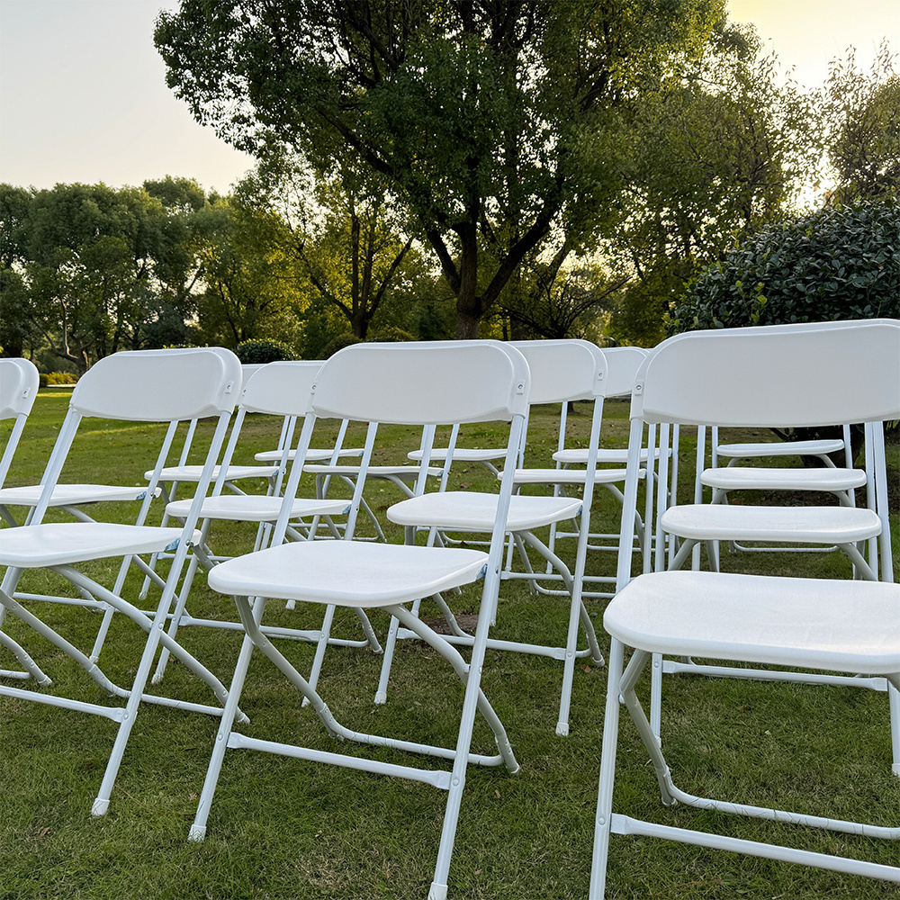 white folding chairs wholesale Steel and plastic folding chairs are suitable for lawn weddings party rentals birthday garden