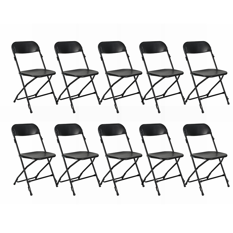 Wholesale 10-pack Cheap Modern Portable Colorful Garden Outdoor foldable Metal white Plastic Folding Chairs for events wedding