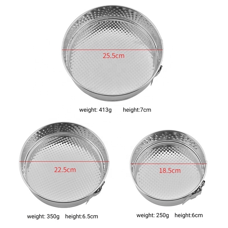 Stainless Steel Springform Cake Pan Spring Form Cheesecake Baking Pan Round Leakproof Pans with Removable Bottom