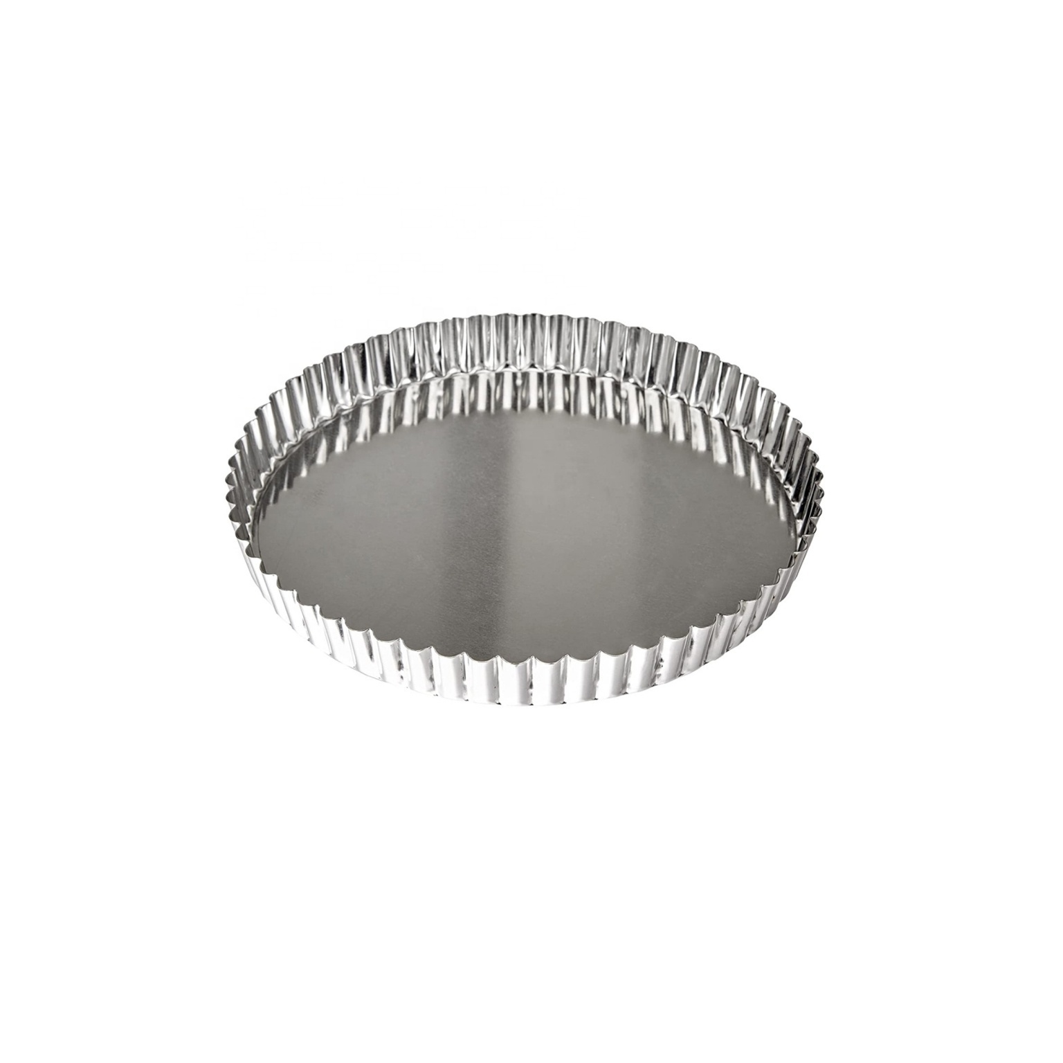 23cm Tin Plated Steel Round Fluted Tart Mold Quiche Pans Flan Tin Pastry Baking Mold for Quiches Tarts Flans