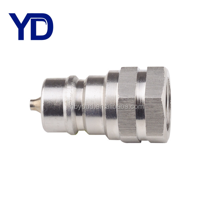 Stainless steel hydraulic quick coupling ISO A coupler 304 hydraulic  release quick connect coupler